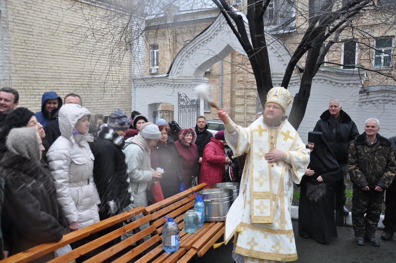 Єпископ Боярський Феодосій звершив богослужіння у Водохресний святвечір