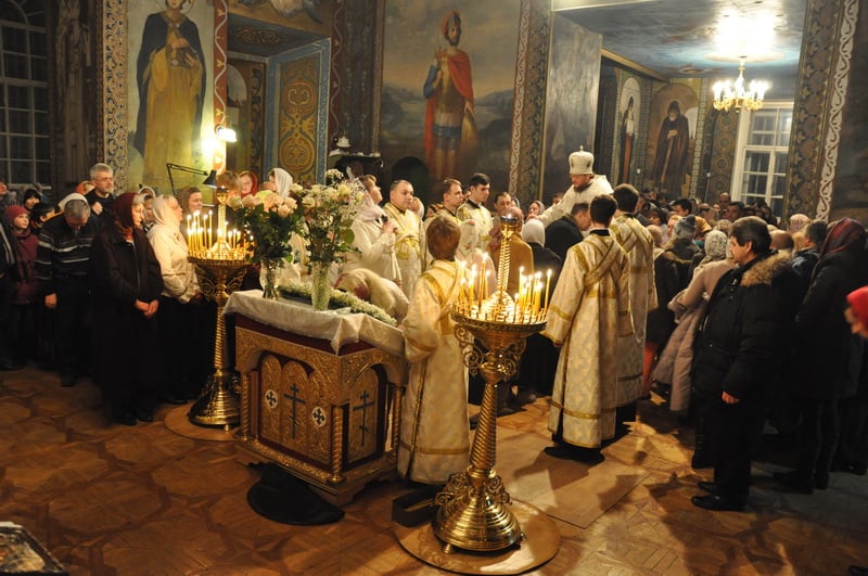 Управляющий Северным киевским викариатством епископ Феодосий совершил праздничное всенощное бдение накануне Рождества Христова