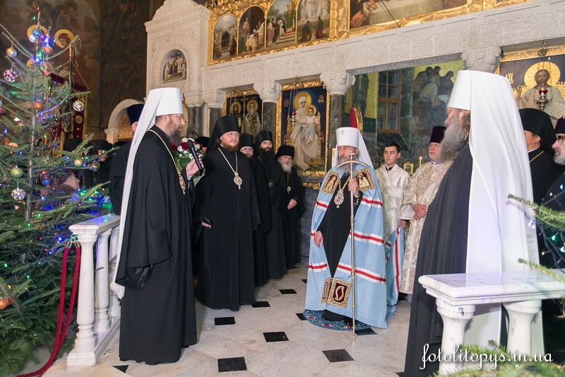 Єпископ Боярський Феодосій взяв участь у привітанні Предстоятеля з Різдвяними святами