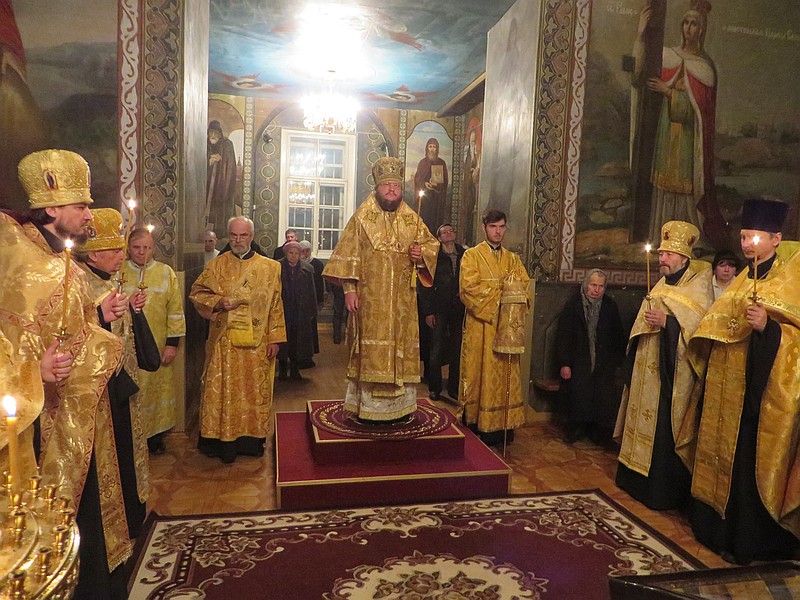 Епископ Боярский Феодосий совершил всенощное бдение накануне Недели сыропустной