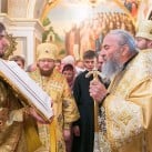 В день выпуска КДАиС епископ Боярский Феодосий сослужил Предстоятелю УПЦ в Успенском соборе Киево-Печерской Лавры