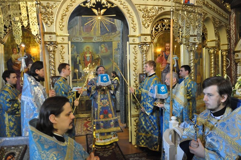 Єпископ Боярський Феодосій звершив Літургію в свято Благовіщення Пресвятої Богородиці