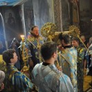 Епископ Боярский Феодосий совершил утреню с чином погребения Плащаницы Божией Матери