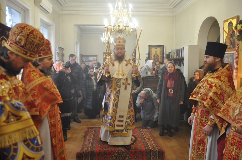 В день памяти сщмч.Климента Римского епископ Боярский Феодосий совершил Литургию в «Киевском Иерусалиме»