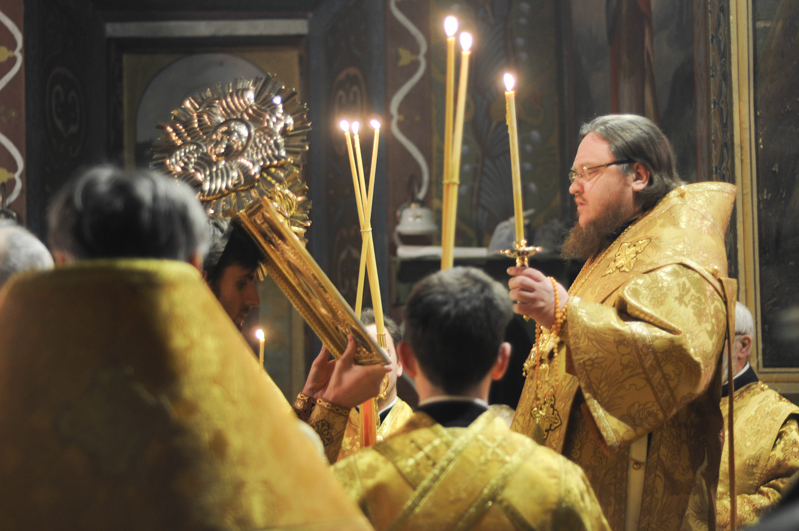 Епископ Боярский Феодосий совершил всенощное бдение накануне Недели о блудном сыне