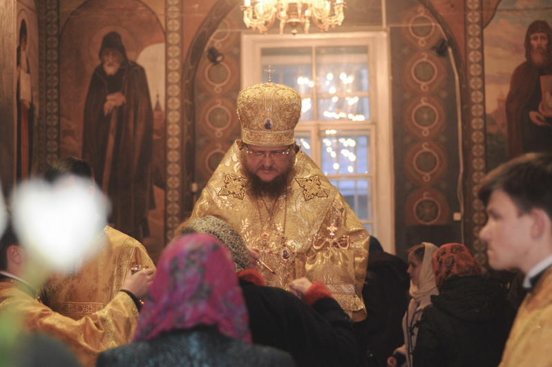 Епископ Боярский Феодосий совершил всенощное бдение накануне Недели сыропустной