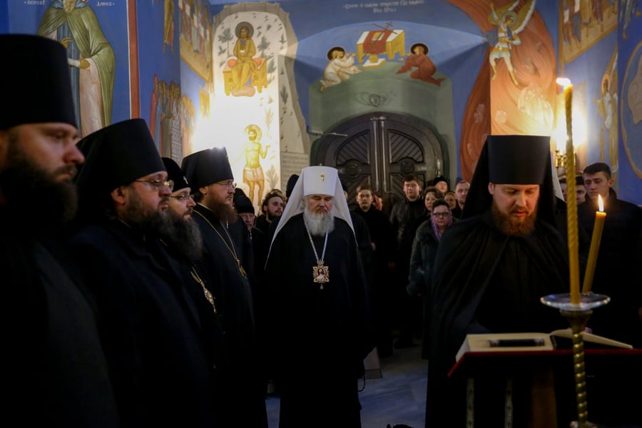 Архиепископ Боярский Феодосий принял участие в монашеском постриге преподавателя Киевской духовной академии