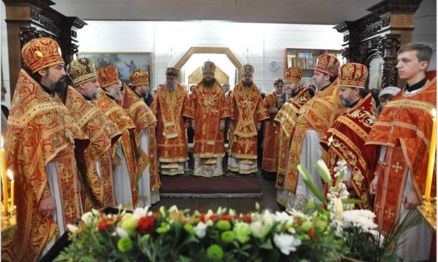 Архиепископ Феодосий возглавил богослужение престольного праздника в храме в честь вмч.Димитрия Солунского