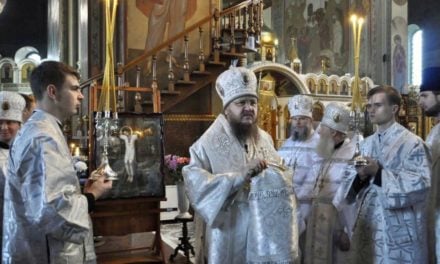 Архиепископ Феодосий совершил освящение новонаписанной иконы св.мч. Даниила Млиевского для кафедрального собора Черкасс