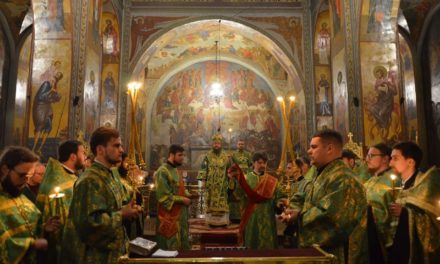 Архієпископ Черкаський і Канівський Феодосій звершив всенічне бдіння з соборним акафістом