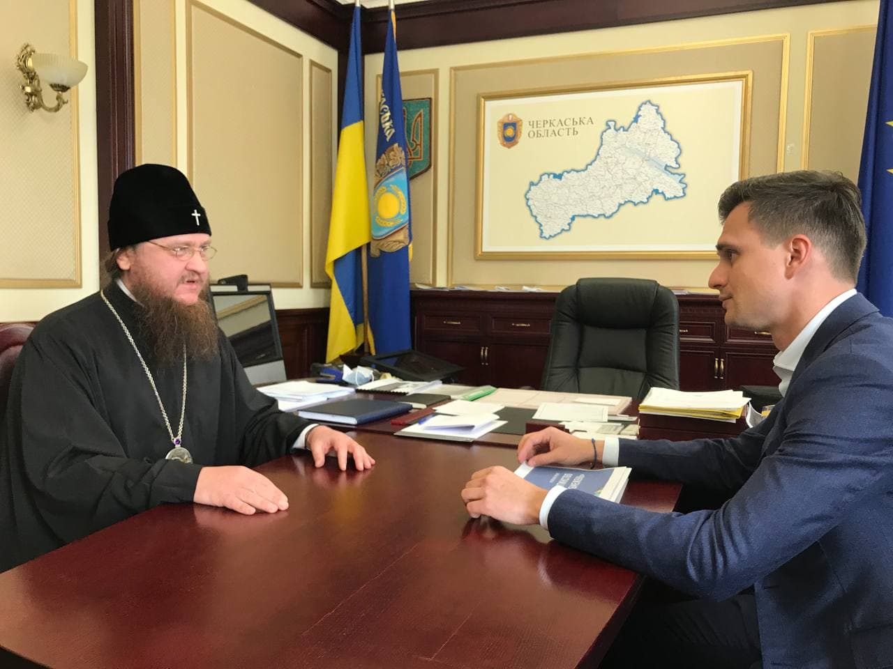 Архиепископ Черкасский и Каневский Феодосий встретился с губернатором Черкасской области