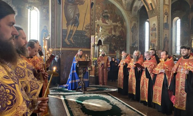 Митрополит Феодосий возглавил соборный акафист прпмч.Макарию с просьбами о прекращении войны и за мир в Украине