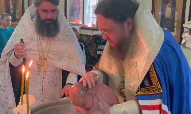 Митрополит Феодосий совершил крещение 10-го ребенка в многодетной семье священника