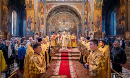 Митрополит Феодосий возглавил всенощное бдение в Архангело-Михайловском кафедральном соборе г.Черкассы