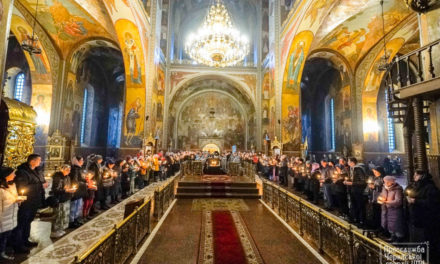 Таинство Елеосвящения в Архангело-Михайловском кафедральном соборе г. Черкассы