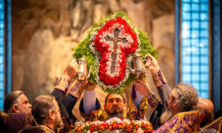 Всенощное бдение накануне праздника Воздвижения Креста Господня в Архангело-Михайловском кафедральном соборе г.Черкассы