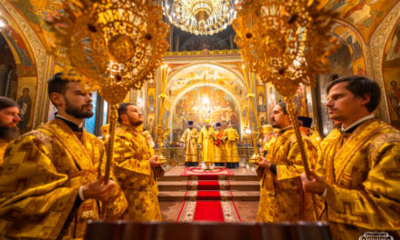 Всенощное бдение накануне Недели 24-й по Пятидесятнице в Архангело-Михайловском кафедральном соборе г.Черкассы