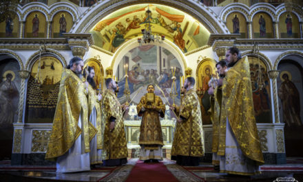Божественная литургия в Неделю о мытаре и фарисее в Архангело-Михайловском кафедральном соборе г.Черкассы