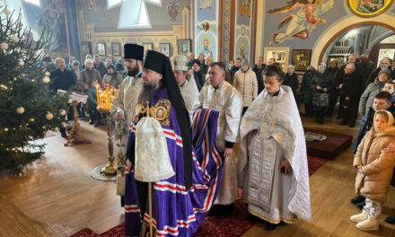 Епископ Антоний совершил Литургию в праздник Рождества Христова на Свято-Андреевском Архиерейском подворье г.Черкассы